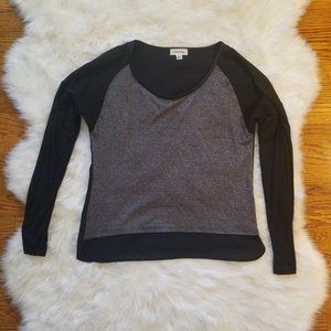 Calvin Klein Blouse Top Sheer Black and Grey S